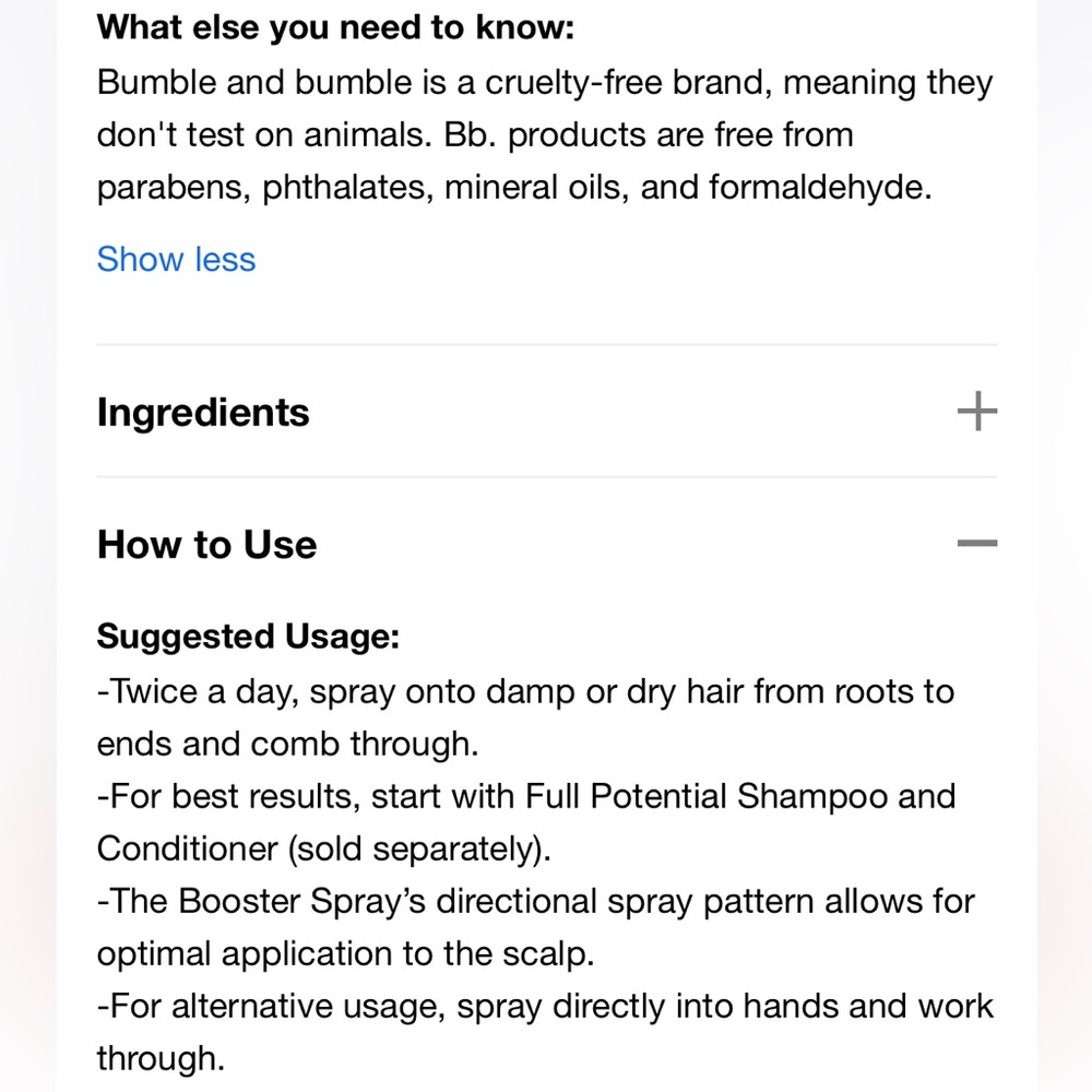 NEW FULL SIZE BUMBLE & BUMBLE FULL POTENTIAL HAIR PRESERVING BOOSTER DPR… - Picture 4 of 4